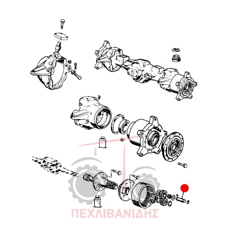Πείρος μειωτήρα μπροστά διαφορικού Landini 5830-5500-Frutteti Πείρος μειωτήρα μπροστά διαφορικού Landini 5830-5500-Frutteti