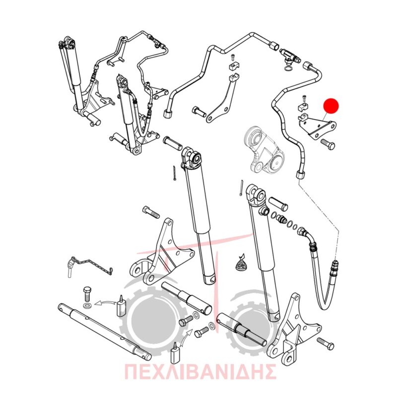 Βάση σωλήνα μπουκάλας υδραυλικού Landini 8860-Globalfarm-Powerfarm Βάση σωλήνα μπουκάλας υδραυλικού Landini 8860-Globalfarm-Powerfarm