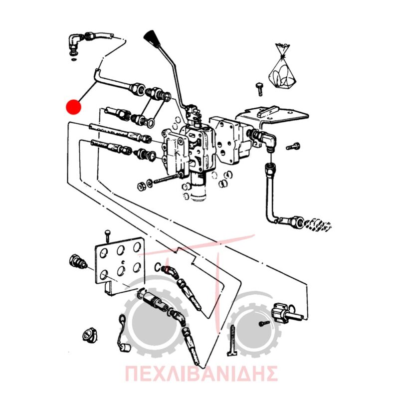 Σωλήνας χειριστηρίου σβάρνας Landini 12500-14500 Σωλήνας χειριστηρίου σβάρνας Landini 12500-14500