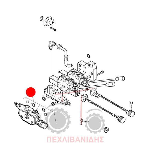 Βαλβίδα χειριστηρίου σβάρνας Landini Powerfarm-Rex