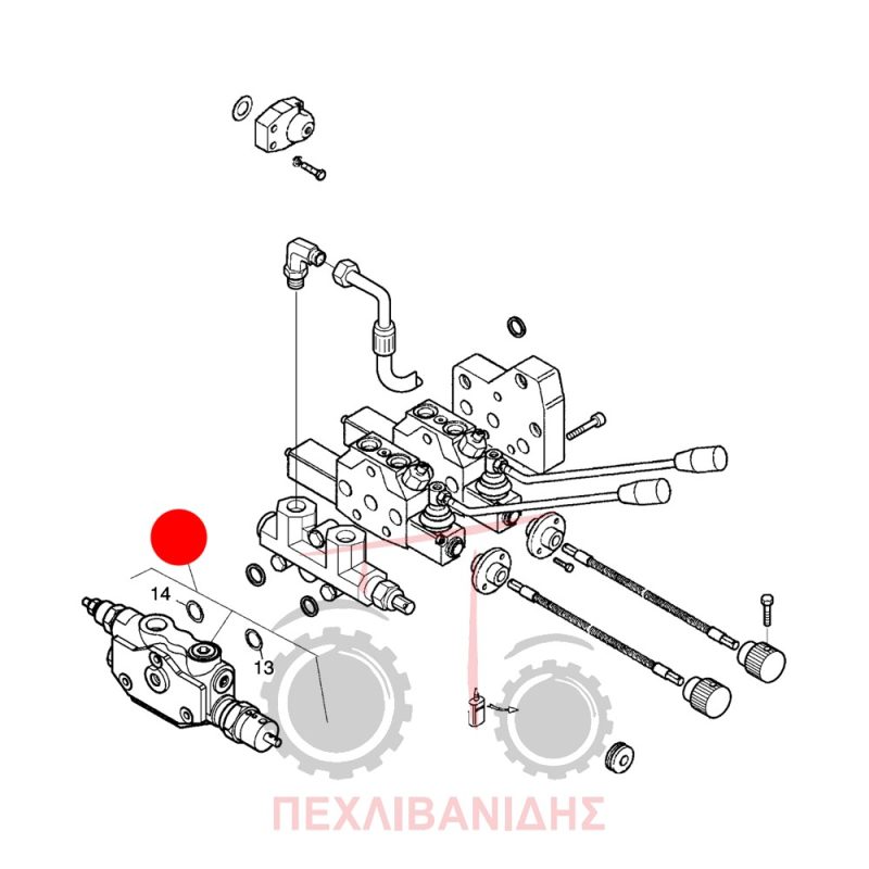 Βαλβίδα χειριστηρίου σβάρνας Landini Powerfarm-Rex Βαλβίδα χειριστηρίου σβάρνας Landini Powerfarm-Rex
