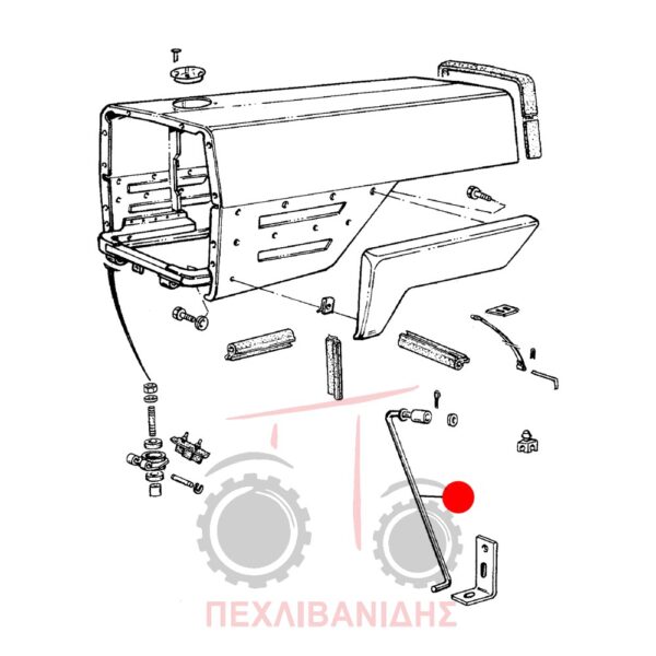 Λεβιές χειριστηρίου υδραυλικού Landini 6870-Trekker