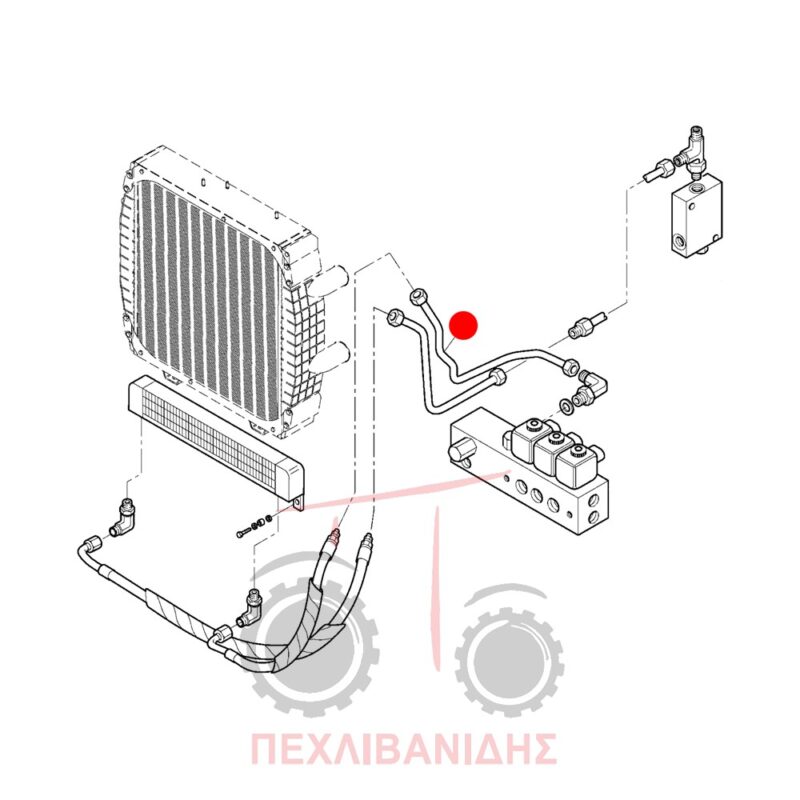Μεταλλικός σωλήνας υδραυλικού Landini Rex Μεταλλικός σωλήνας υδραυλικού Landini Rex
