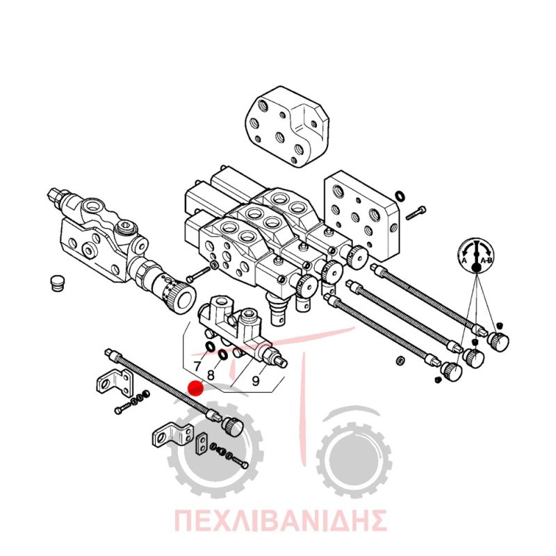 Βαλβίδα χειριστηρίων σβάρνας Landini Rex Βαλβίδα χειριστηρίων σβάρνας Landini Rex