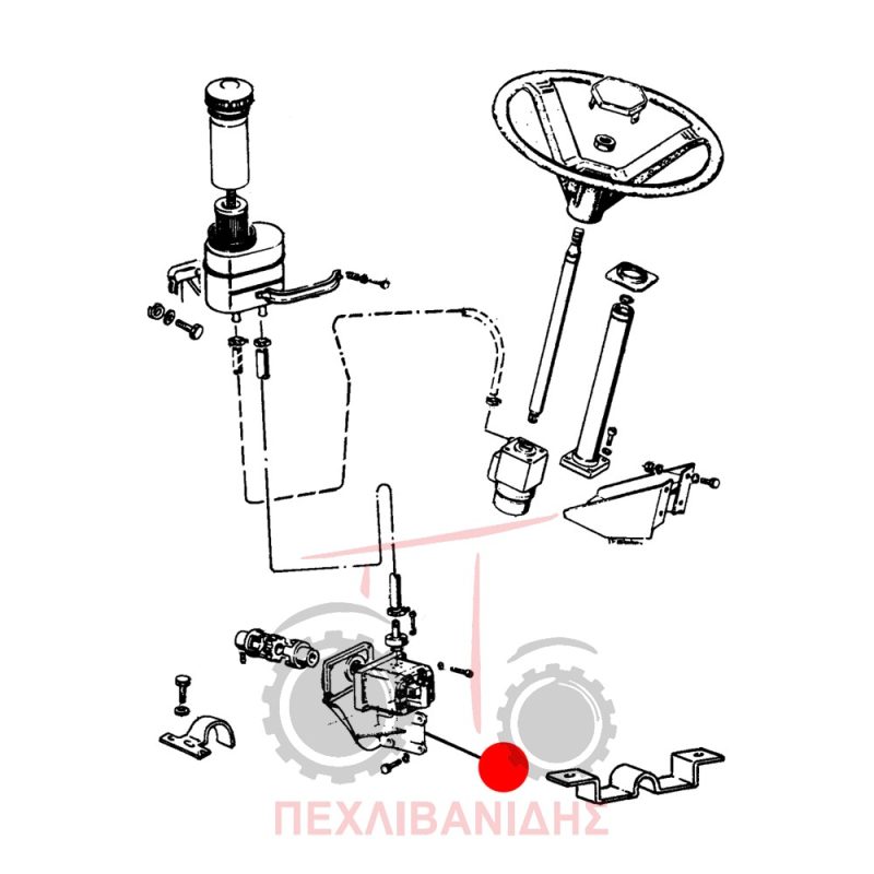 Βάση αντλίας τιμονιού Landini 10000-12500-13000-14500