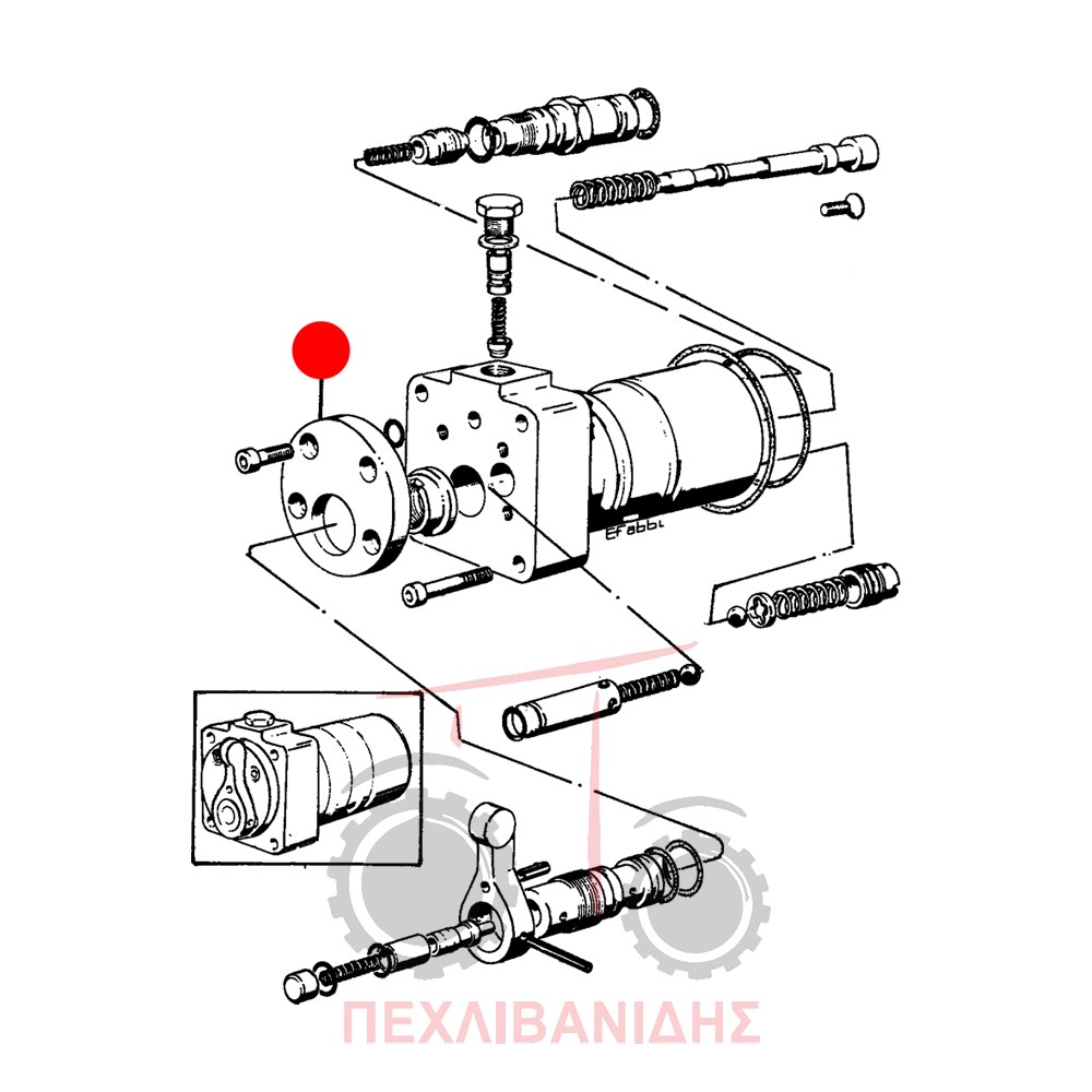 Πλακάκι εγκεφάλου υδραυλικού Landini 5830-5500-10000-Frutteti