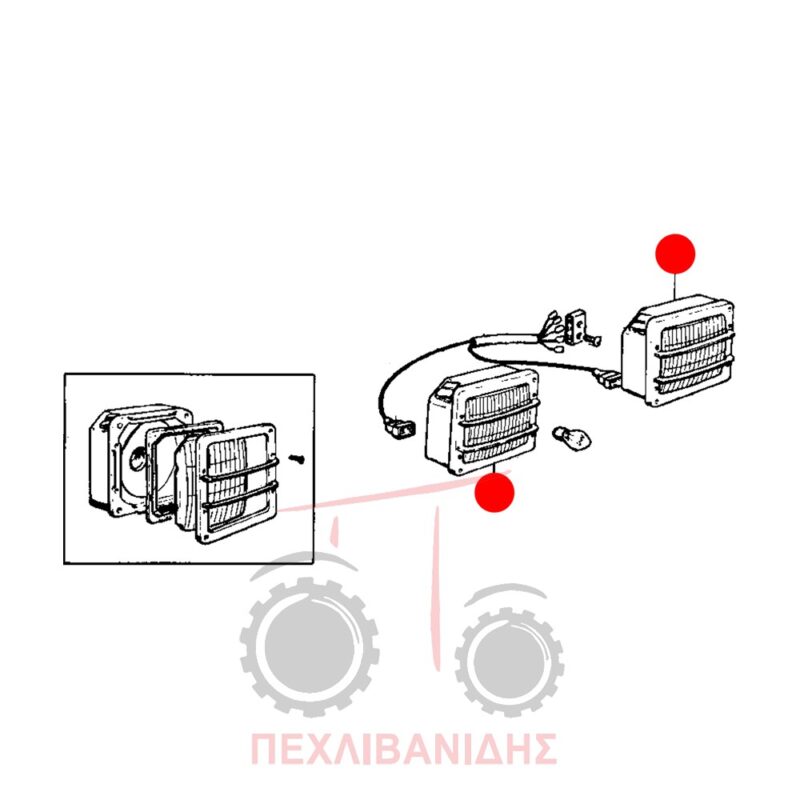 Μπροστά τετράγωνο φανάρι Landini 5500-6500