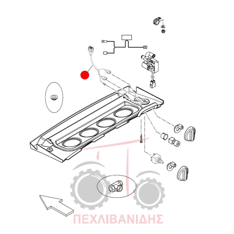 Καλωδίωση κουμπιού aircondition Landini Rex-Vigneti
