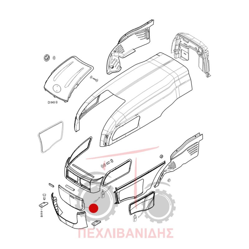 Κάτω σίτα μάσκας Landini Rex-Technofarm