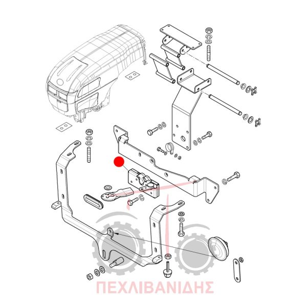 Κλειδαριά καπό Landini Landpower-Powerfarm-Rex-Trekker