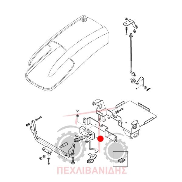 Κλειδαριά καπό Landini Mistral-Powerfarm-Trekker