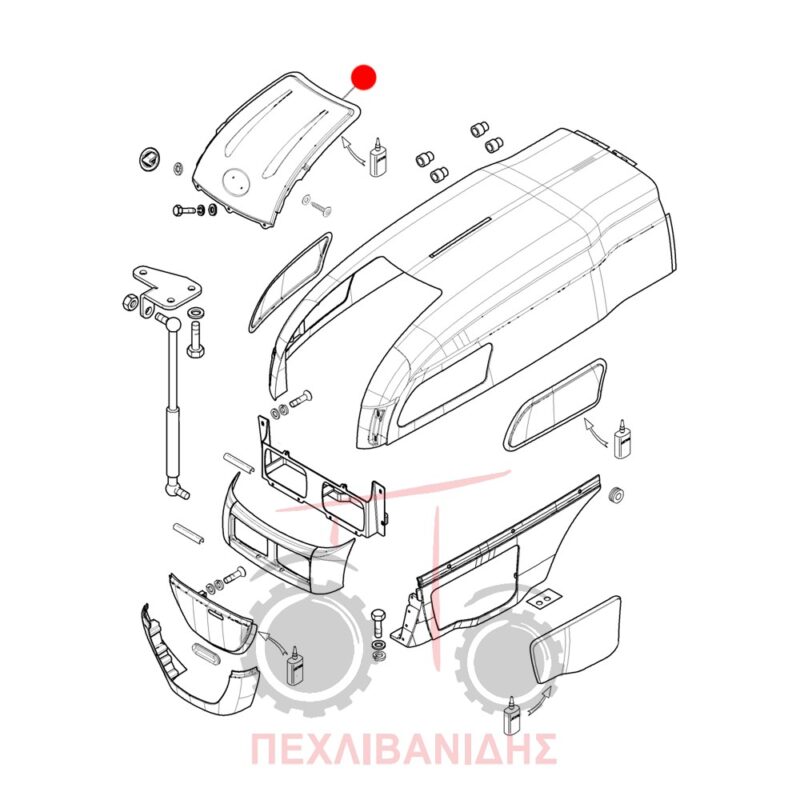 Μπροστά σίτα μάσκας Landini Rex-Technofarm-Trekker Μπροστά σίτα μάσκας Landini Rex-Technofarm-Trekker