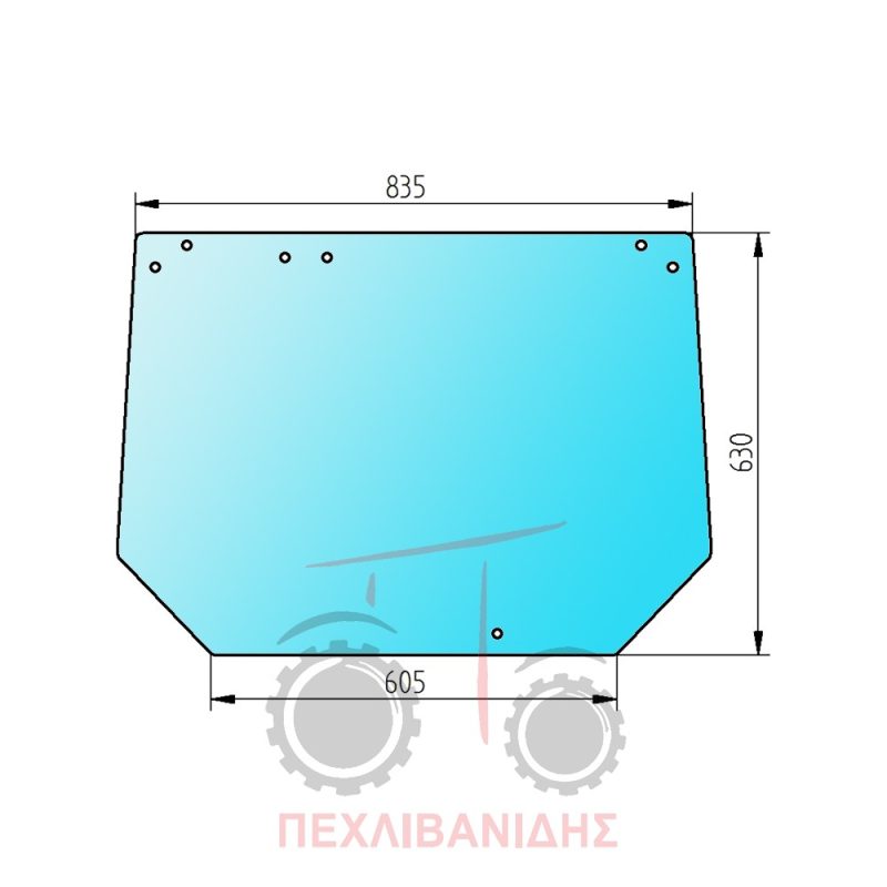 Πίσω τζάμι καμπίνας Landini Advantage