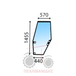 Αριστερό τζάμι πόρτας Landini 6880-8880-9880 Αριστερό τζάμι πόρτας Landini 6880-8880-9880