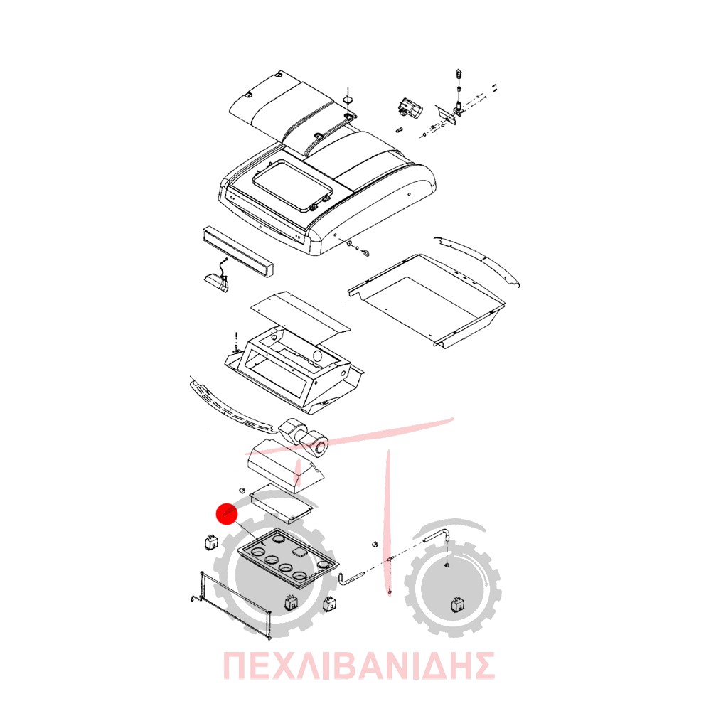Πλαστικό καπάκι οροφής Landini Advantage-Rex