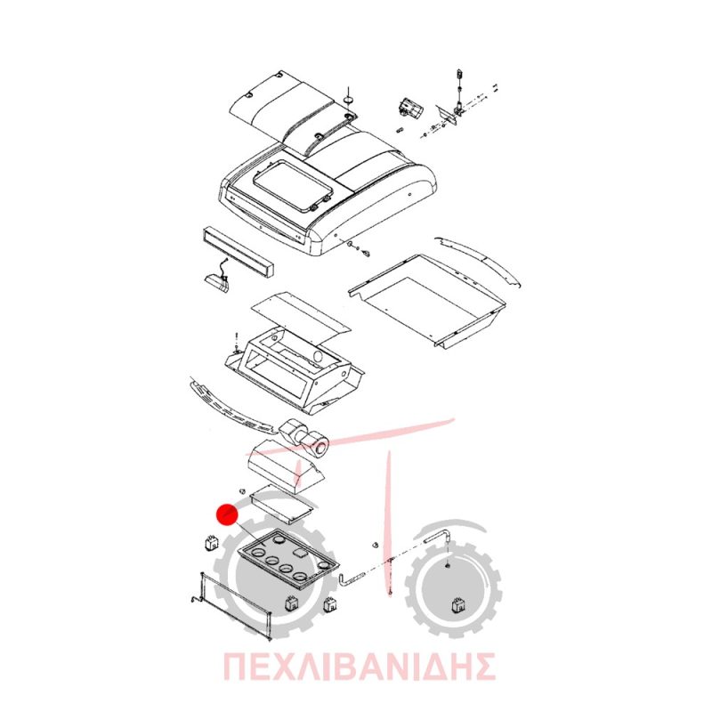 Πλαστικό καπάκι οροφής Landini Advantage-Rex