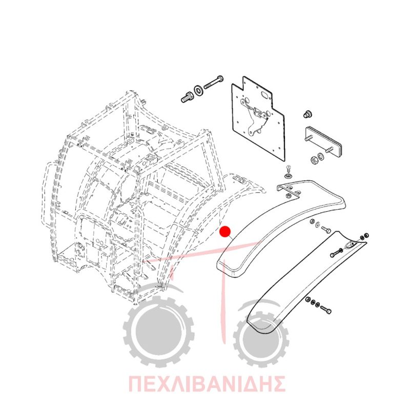 Δεξιά προέκταση φτερού γωνία Landini Globalfarm-Powerfarm Δεξιά προέκταση φτερού γωνία Landini Globalfarm-Powerfarm
