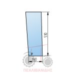 Μπροστά κάτω αριστερό/δεξί τζάμι μεγάλο Landini Advantage Μπροστά κάτω αριστερό/δεξί τζάμι μεγάλο Landini Advantage