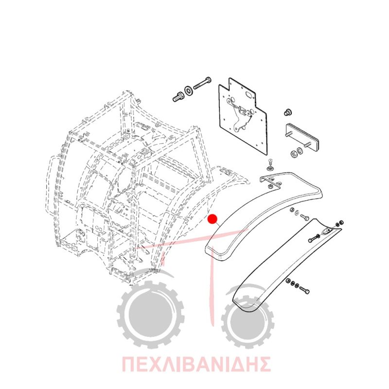 Αριστερή προέκταση φτερού γωνία Landini Globalfarm-Powerfarm Αριστερή προέκταση φτερού γωνία Landini Globalfarm-Powerfarm