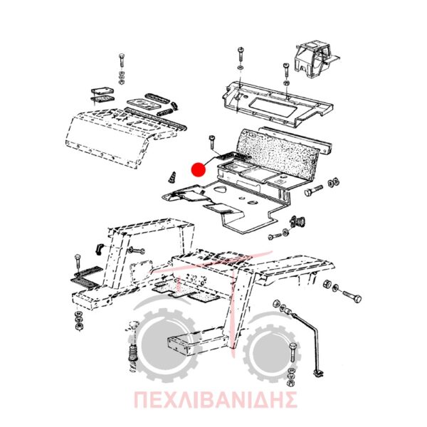 Πλαστικό κάλυμμα χειριστηρίων σβάρνας Landini 8550-8880-10000