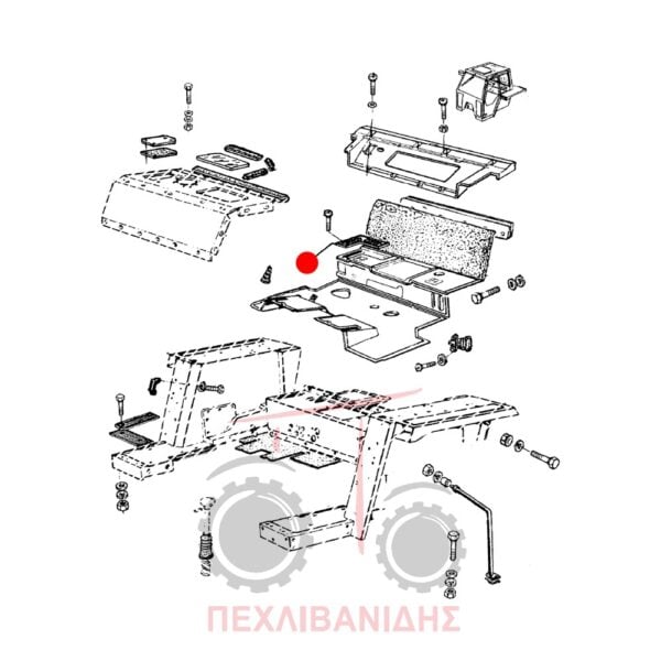 Πλαστικό κάλυμμα χειριστηρίων σβάρνας Landini 8550-8880-10000