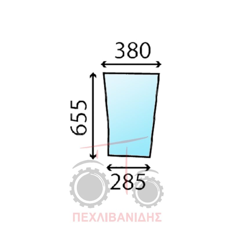 Μπροστά κάτω δεξί - αριστερό τζάμι Landini 12500-14500 Μπροστά κάτω δεξί - αριστερό τζάμι Landini 12500-14500