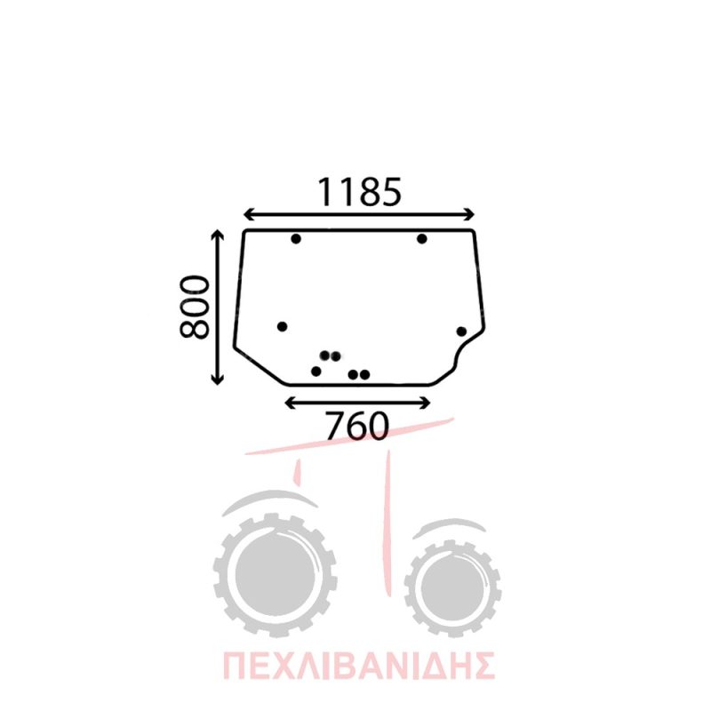 Τζάμι πίσω Landini Powermondial 115