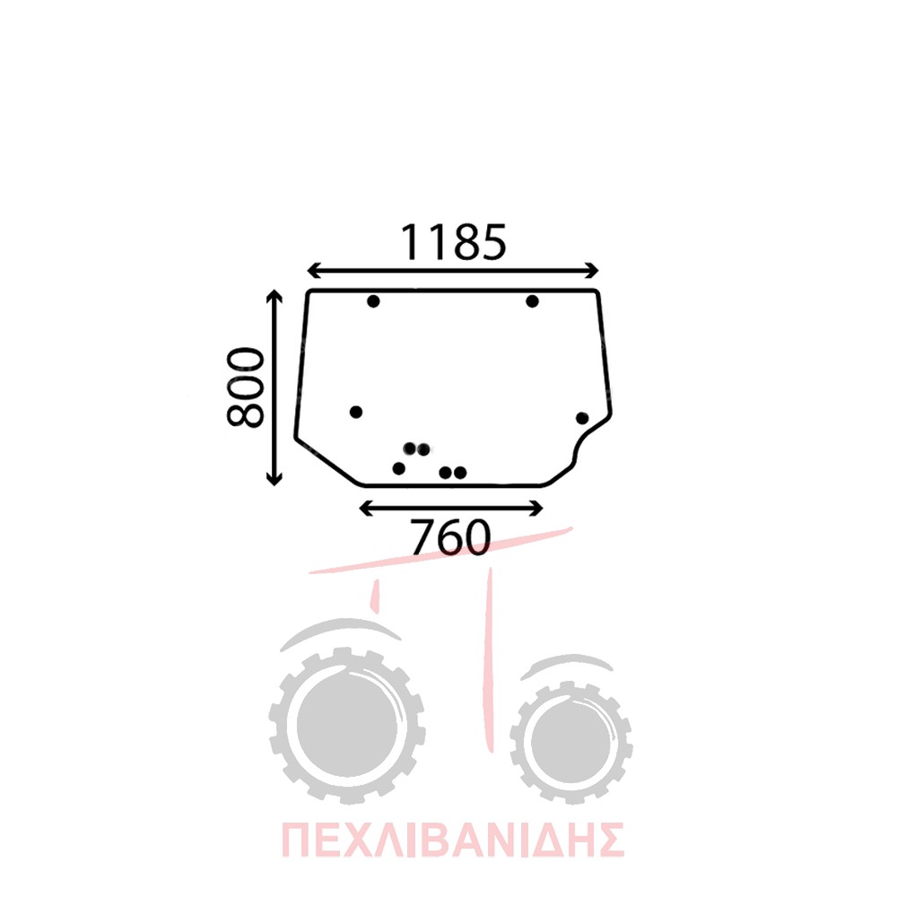 Τζάμι πίσω Landini Powermondial 115