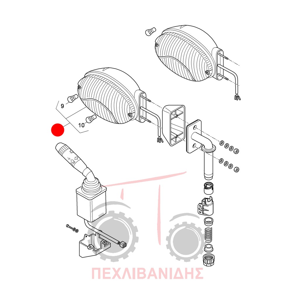 Δεξί πλαϊνό φανάρι πορείας - φλας Landini 4630-4645-4655-Mistral