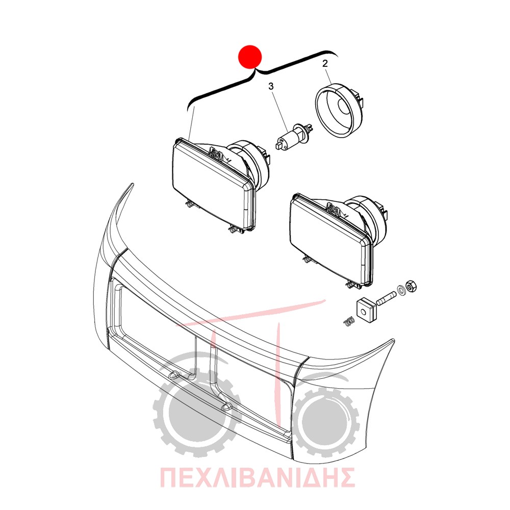 Μπροστά φανάρι Landini Mistral-Rex-Trekker