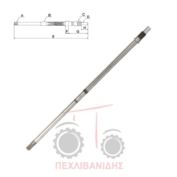 Άξονας PTO μέσα σασμάν Ford 6610-7610
