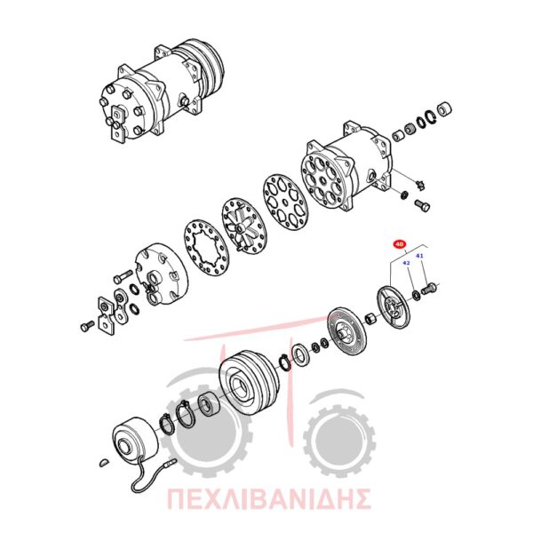 Κιτ κομπρεσέρ aircondition Massey Ferguson 390-399-4200-3125-3655-6100-8100