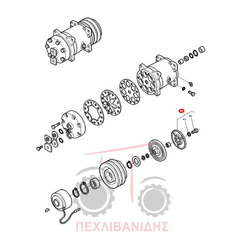 Κιτ κομπρεσέρ aircondition Massey Ferguson 390-399-4200-3125-3655-6100-8100