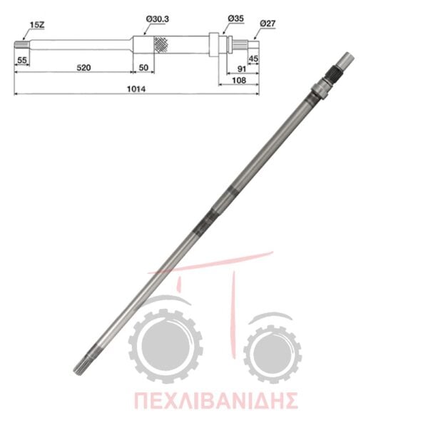 Άξονας PTO μέσα σασμάν Ford 5000-6600