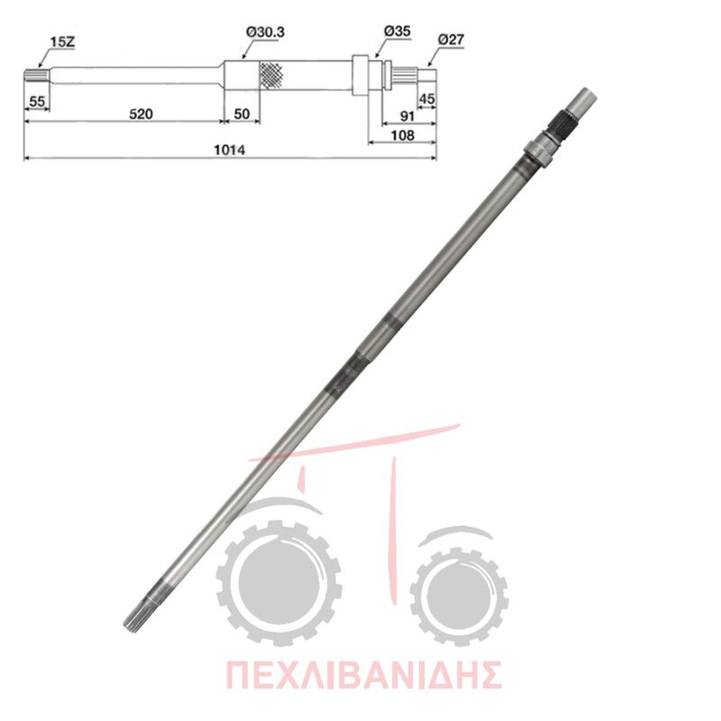 Άξονας PTO μέσα σασμάν Ford 5000-6600