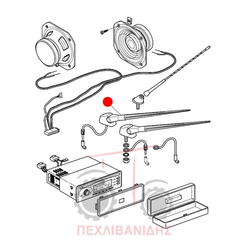 Κεραία ραδιοφώνου Massey Ferguson 5400-6400-7400-8400