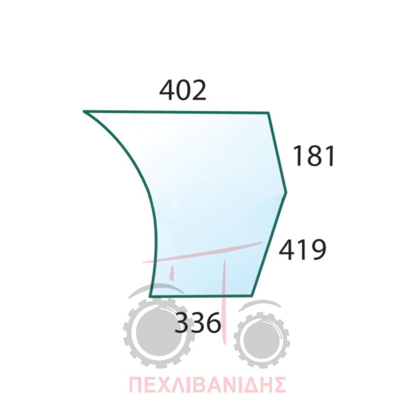 Τζάμι πόρτας Massey Ferguson 4200-4300 Τζάμι πόρτας Massey Ferguson 4200-4300