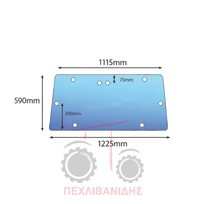 Τζάμι καμπίνας Massey Ferguson 342-390-399 Τζάμι καμπίνας Massey Ferguson 342-390-399