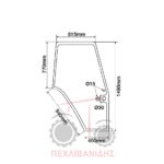 Τζάμι πόρτας Massey Ferguson 6180-8130 Τζάμι πόρτας Massey Ferguson 6180-8130