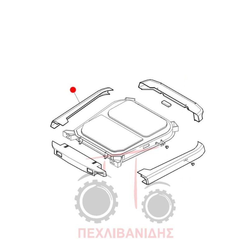 Πλαστικό καμπίνας Massey Ferguson 4200