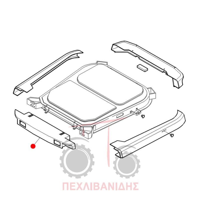 Μπροστά πλαστικό οροφής καμπίνας Massey Ferguson 4200