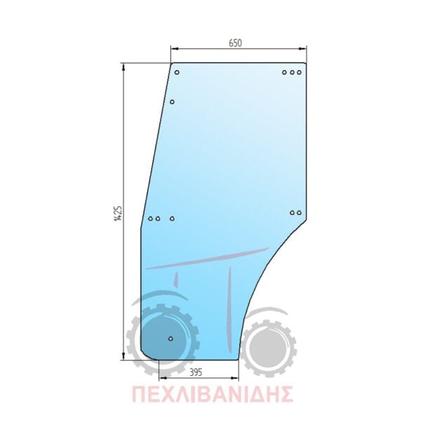 Τζάμι αριστερής/δεξιάς πόρτας Landini Advantage