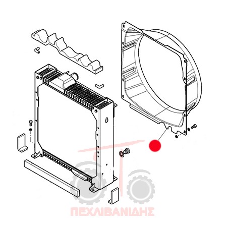 Πλαστική χοάνη ψυγείου νερού MF 5400-6400-7400 Πλαστική χοάνη ψυγείου νερού MF 5400-6400-7400