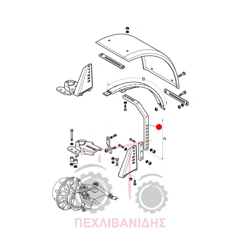 Μπράτσο φτερού Massey Ferguson 5400-6400-7400-8400 Μπράτσο φτερού Massey Ferguson 5400-6400-7400-8400