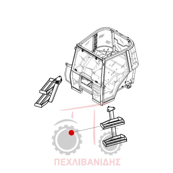 Σκάλα καμπίνας αριστερή Massey Ferguson 5400-6445-6455-6460-6470