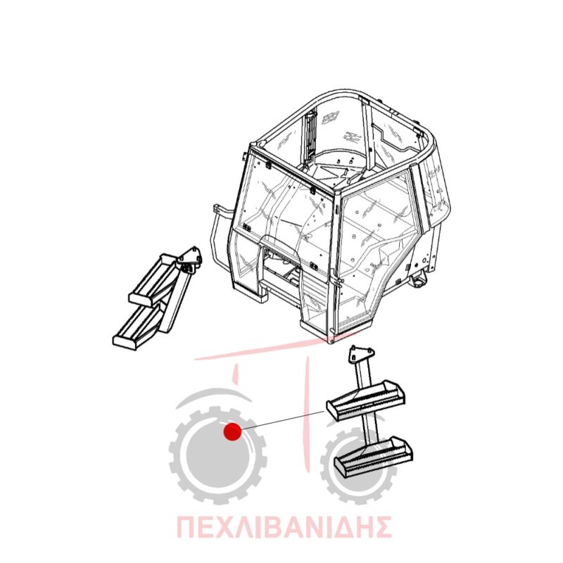 Σκάλα καμπίνας αριστερή Massey Ferguson 5400-6445-6455-6460-6470