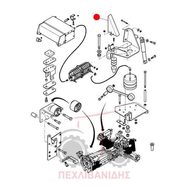 Προστατευτική λαμαρίνα βάσης καμπίνας Massey Ferguson 6400-7400