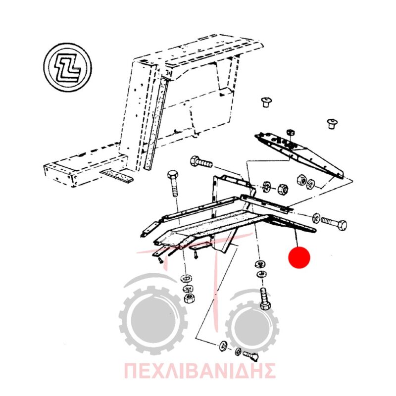 Αριστερή πίσω προέκταση φτερού Landini 6880-7880-8880-9880
