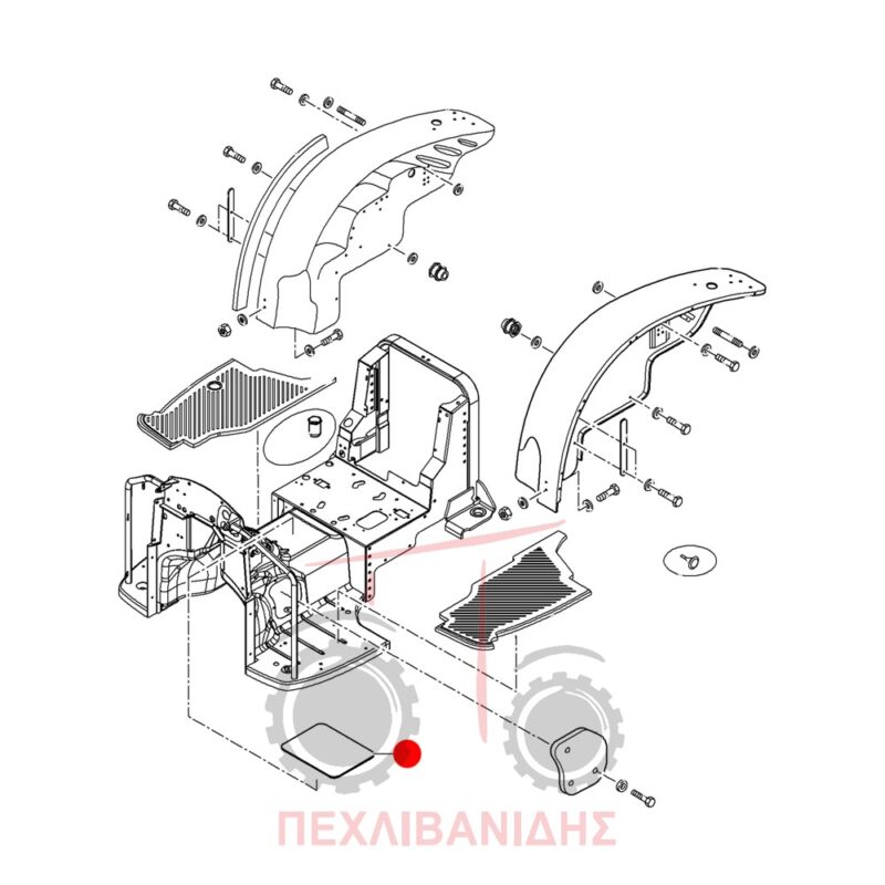 Μεσσαίο καπάκι πατώματος καμπίνας Landini Rex-Vigneti