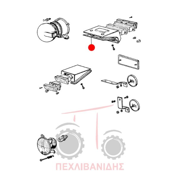 Φλάντζα πίσω βάσης φαναριού Landini 5830-6030-6830-7830-8830